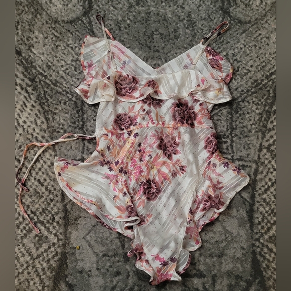 Free People Hold Me Closer Teddy in Ivory Combo Size Medium - Picture 11 of 16